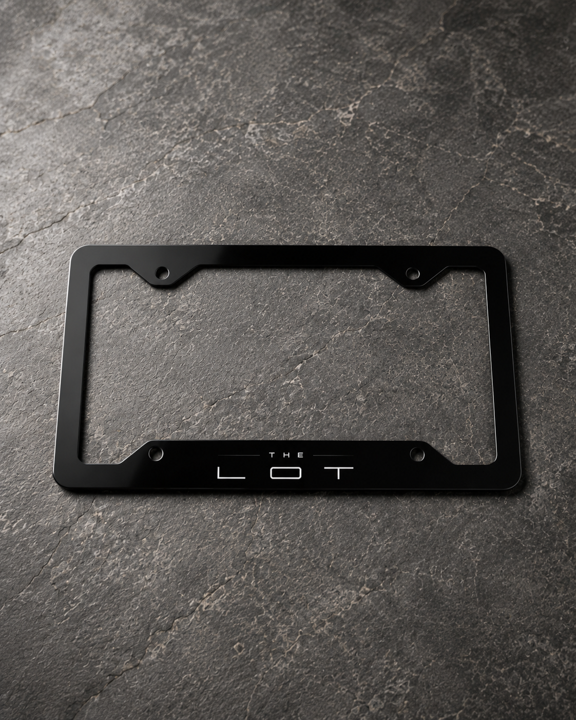 The Lot Metal License Plate Frame - Sleek Brushed Aluminum