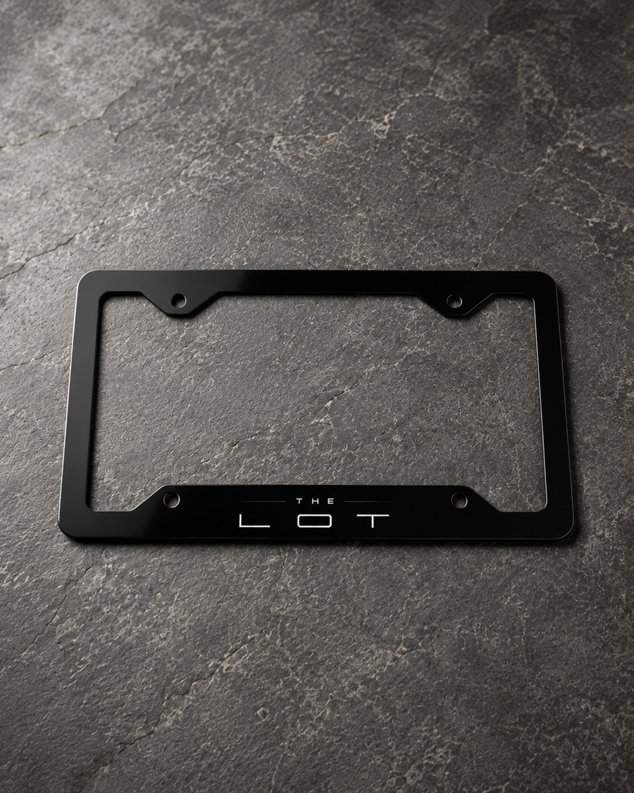 The Lot Metal License Plate Frame - Sleek Brushed Aluminum