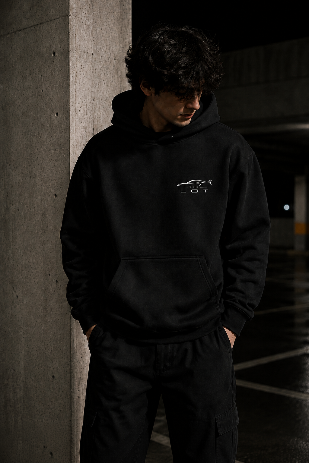 Different Standard Hoodie — Minimal Chest Logo & Vertical Back Text